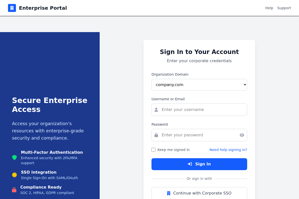 Enterprise Login