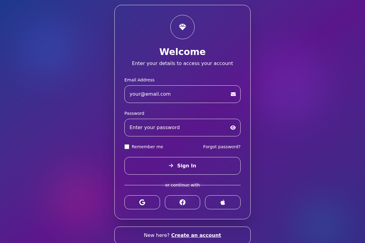 Glassmorphism Login