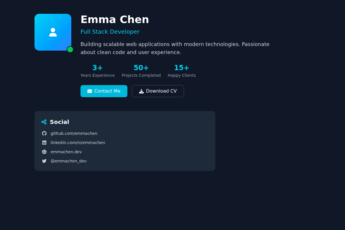 Modern Personal Profile