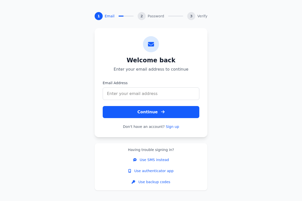 Multi-step Login