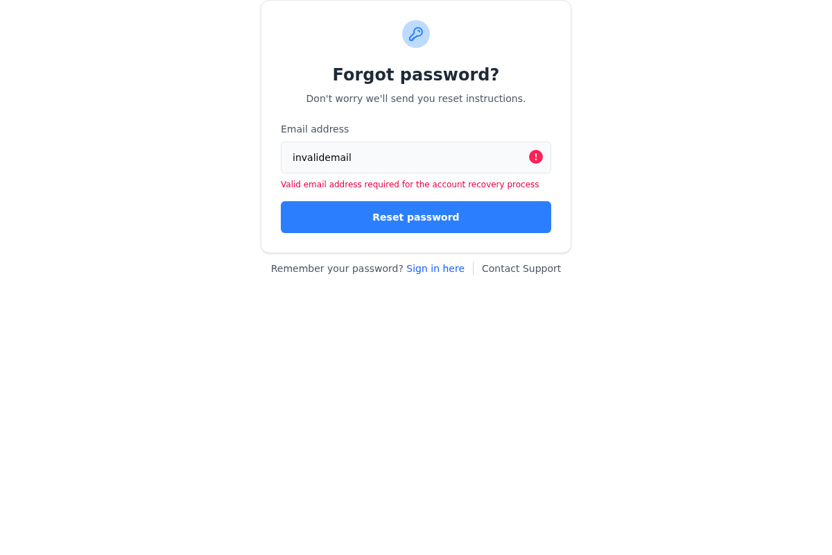 Account Recovery