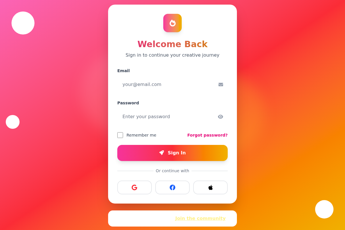 Gradient Background Login