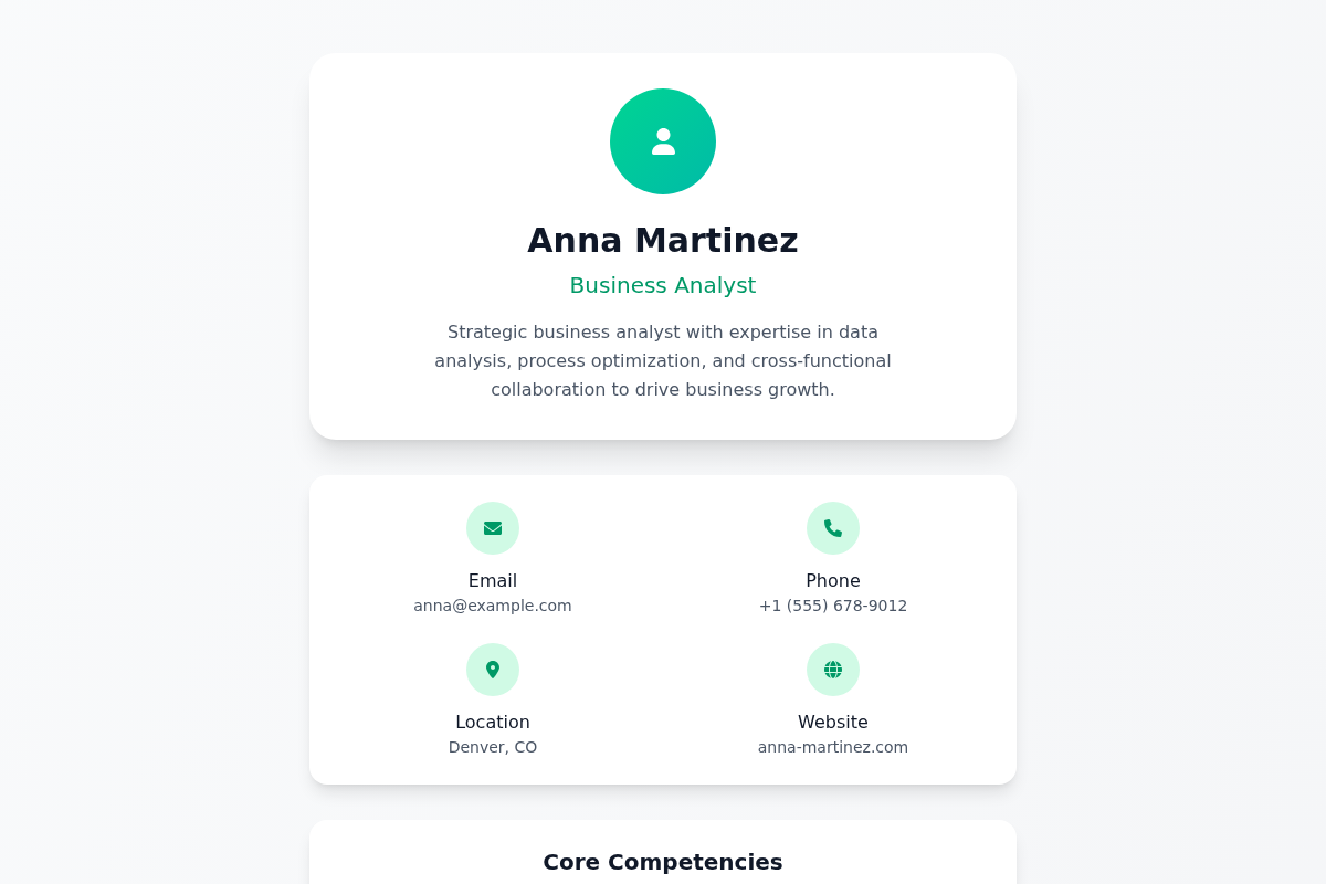 Centered Personal Profile