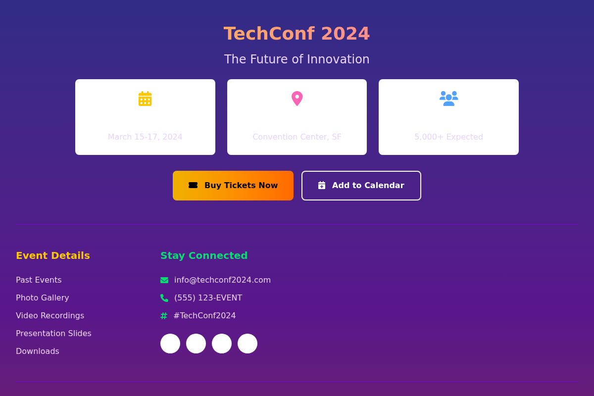 Event Footer