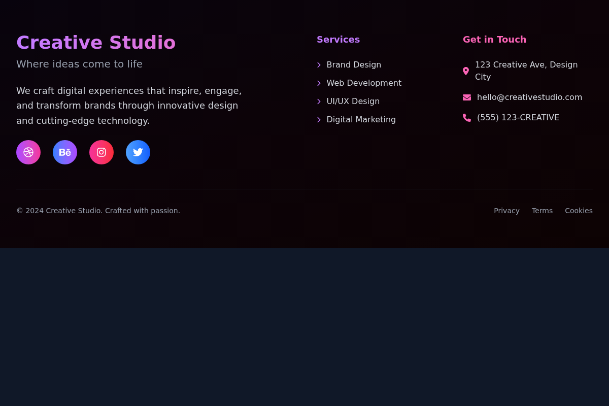 Dark Creative Footer