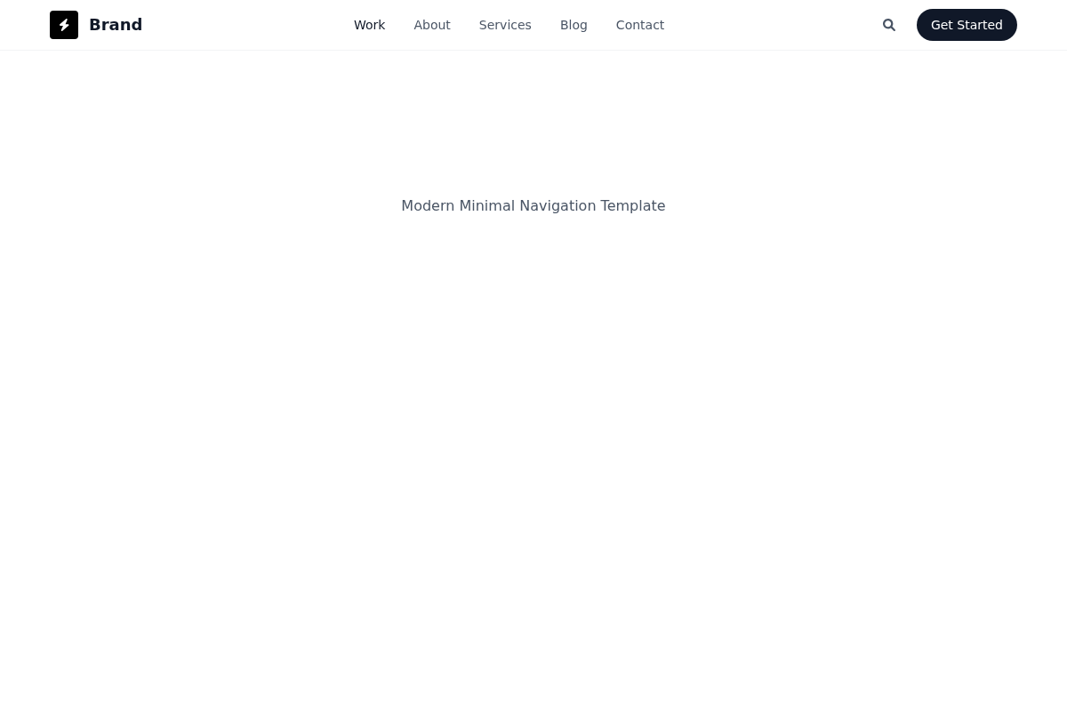 Modern Minimal Navigation