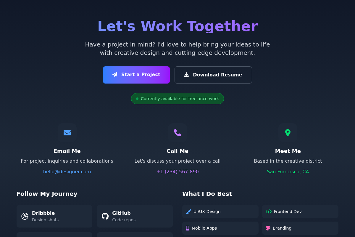Portfolio Footer